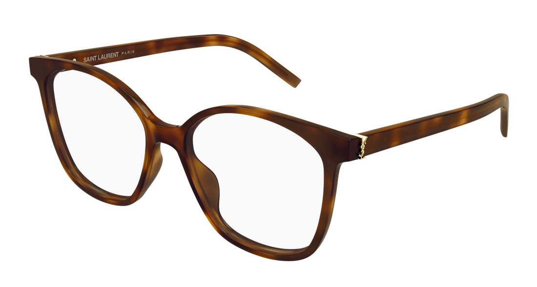 Óculos graduados saint laurent sl m162 003 havana round/oval/panthos femenino tamanho 55mm - Vista principal