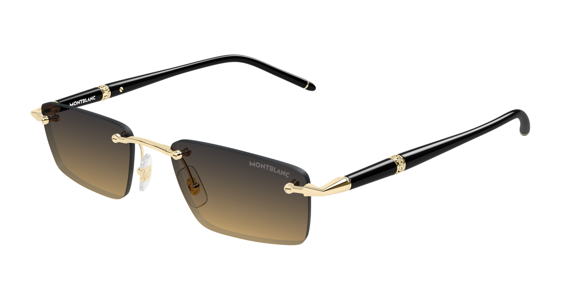 Gafas de sol montblanc mb0484s 002 dorado rectangular / squared masculino talla 54mm - Vista principal