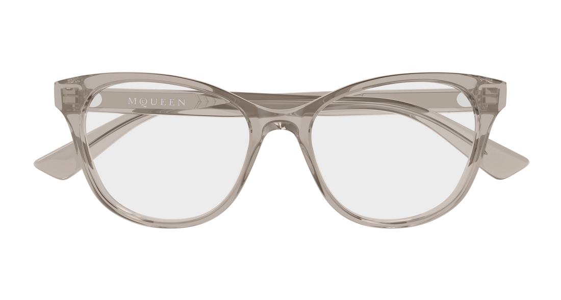 Gafas graduadas alexander mcqueen am0576o 010 marron cat eye femenino talla 54mm - Vista de detalle