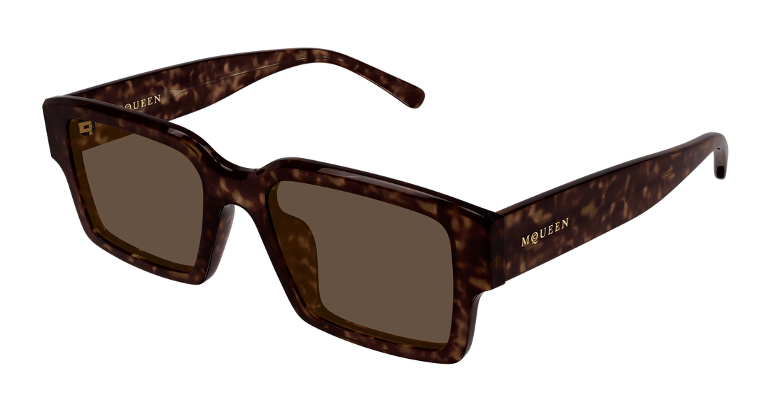 Occhiali da sole alexander mcqueen am0579s 002 havana rectangular / squared masculino taglia 53mm - Vista principale