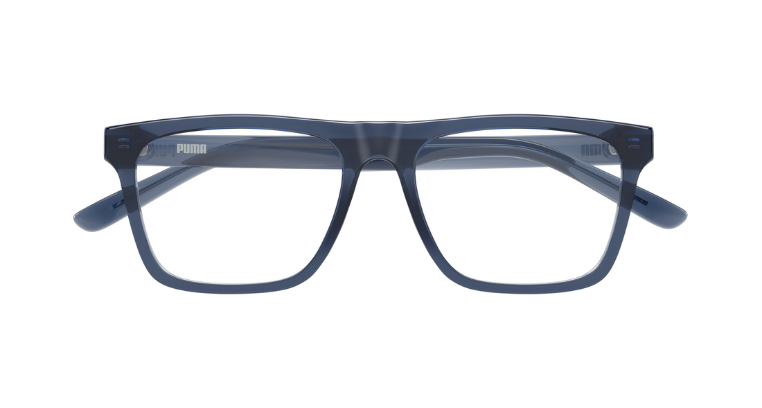 Óculos graduados puma pu0545o 002 azul rectangular / squared masculino tamanho 55mm - Vista de detalhe