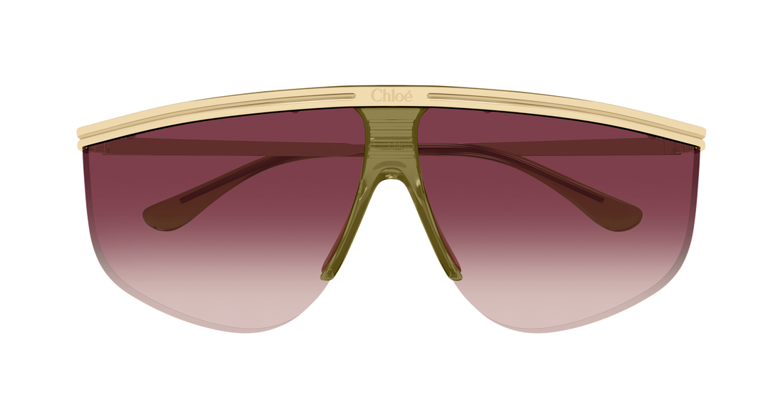 Óculos de sol chloé ch0415s 002 dorado pilot/navigator femenino tamanho 65mm - Vista de detalhe