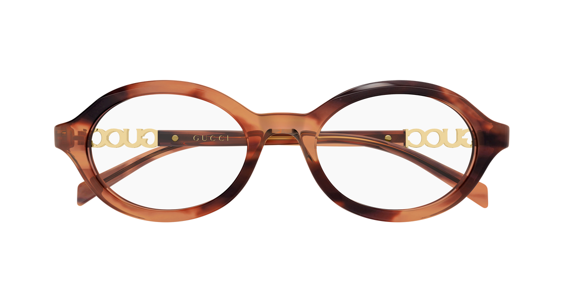 Brillen gucci gg2153o 003 havana round/oval/panthos femenino größe 51mm - Detailansicht