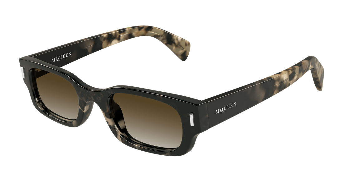 Óculos de sol alexander mcqueen am0549s 002 havana round/oval/panthos unisex tamanho 50mm - Vista principal