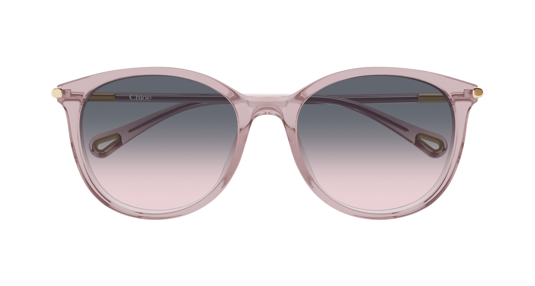 Óculos de sol chloé ch0397sk 005 rosa round/oval/panthos femenino tamanho 56mm - Vista de detalhe