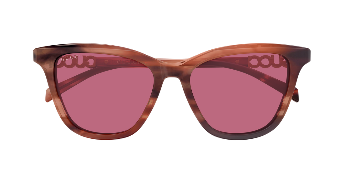 Occhiali da sole gucci gg2032s 004 havana cat eye femenino taglia 52mm - Vista dettagliata