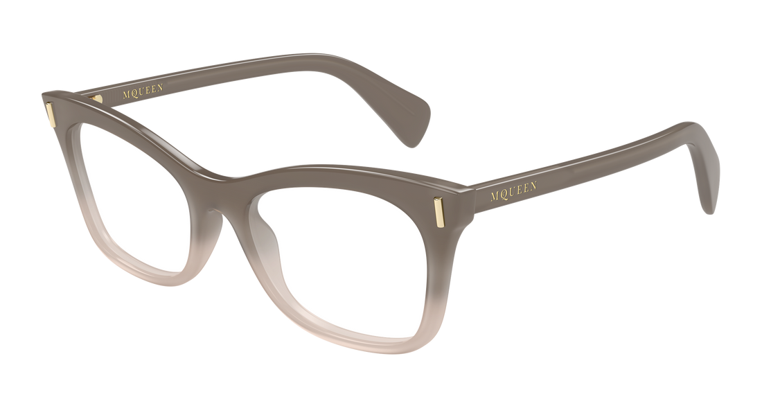Brillen alexander mcqueen am0552o 004 marron cat eye femenino größe 53mm - Hauptansicht