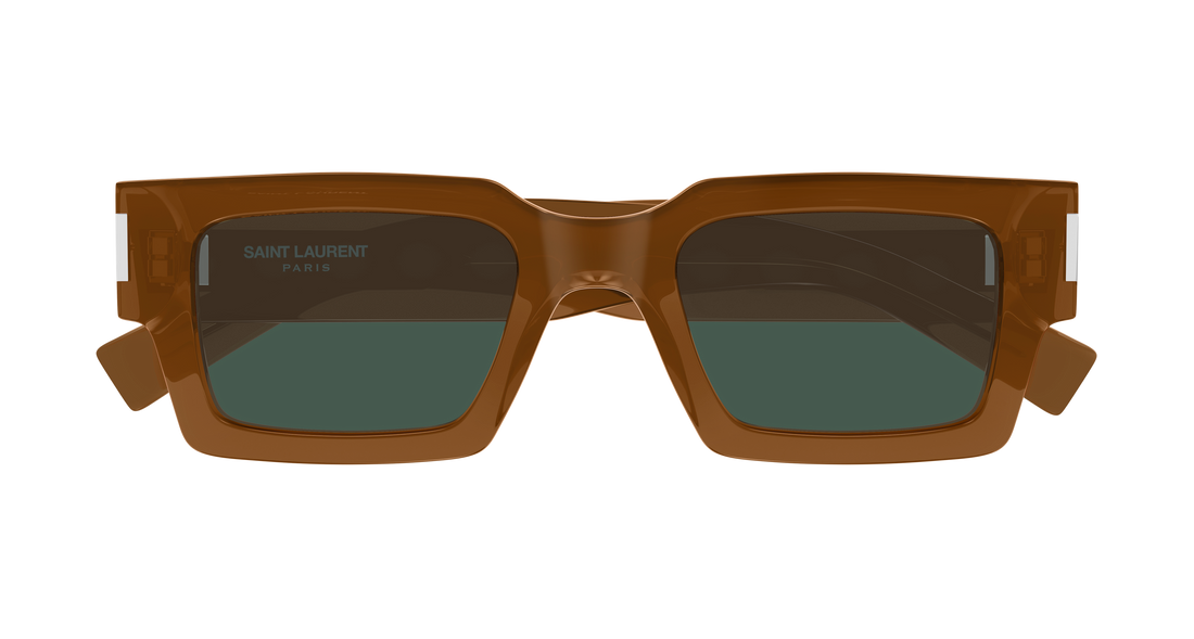 Óculos de sol saint laurent sl 572 011 marron rectangular / squared unisex tamanho 50mm - Vista de detalhe