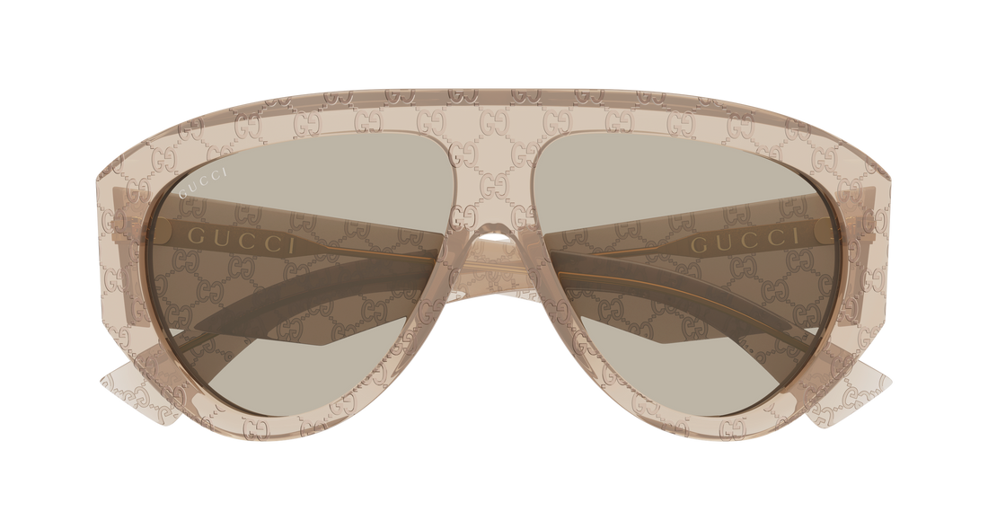 Lunettes de soleil gucci gg2128s 005 marron pilot/navigator masculino taille 58mm - Vue détaillée