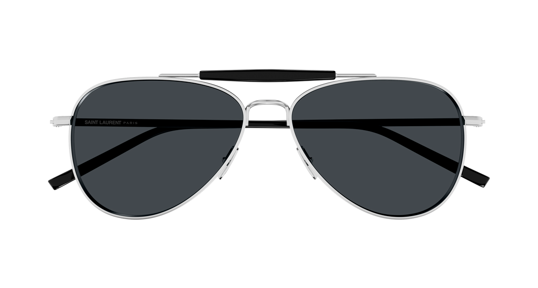 Óculos de sol saint laurent sl 864 002 plateado pilot/navigator unisex tamanho 57mm - Vista de detalhe