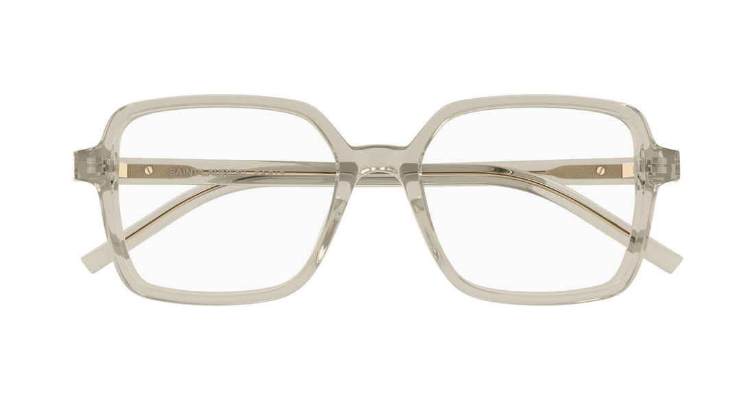 Óculos graduados saint laurent sl m139 007 beige rectangular / squared femenino tamanho 56mm - Vista de detalhe