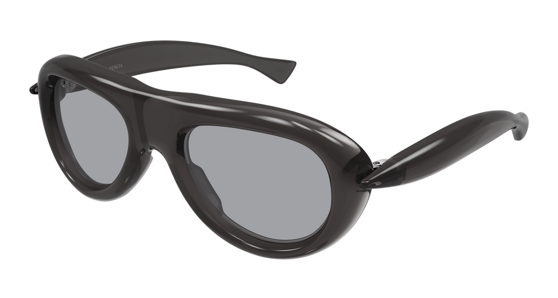 Óculos de sol bottega veneta bv1483s 003 gris round/oval/panthos unisex tamanho 54mm - Vista principal
