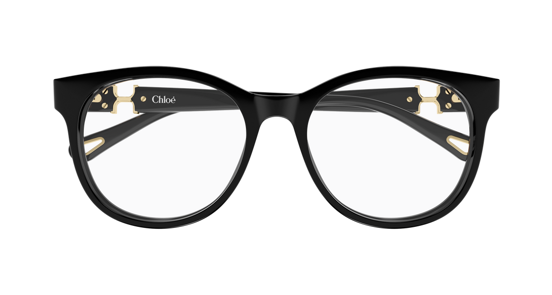 Brillen chloé ch0375o 001 negro round/oval/panthos femenino maat 54mm - Detailaanzicht