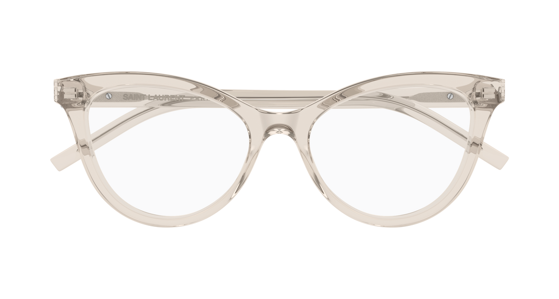 Gafas graduadas saint laurent sl m164 010 beige cat eye femenino talla 53mm - Vista de detalle