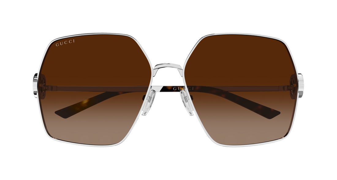 Óculos de sol gucci gg2163s 003 plateado rectangular / squared femenino tamanho 61mm - Vista de detalhe