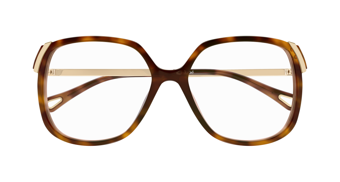 Lunettes de vue chloé ch0287o 007 havana rectangular / squared femenino taille 54mm - Vue détaillée