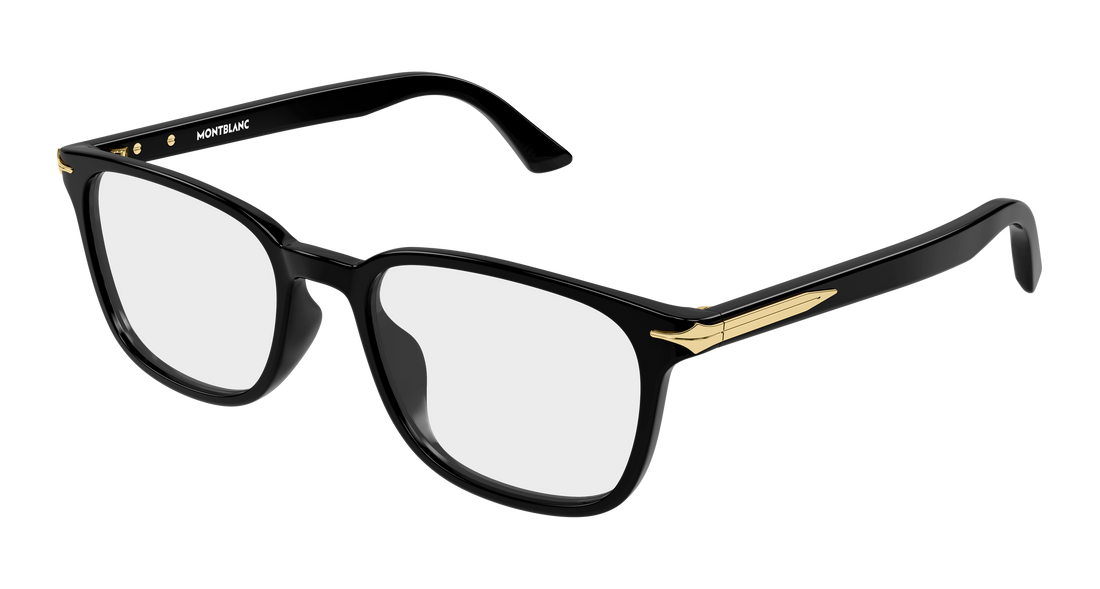 Óculos graduados montblanc mb0519oa 001 negro rectangular / squared masculino tamanho 54mm - Vista principal