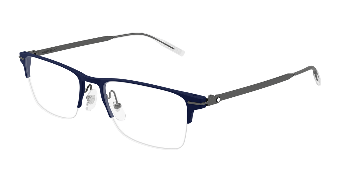 Occhiali da vista montblanc mb0468o 003 azul rectangular / squared masculino taglia 55mm - Vista principale
