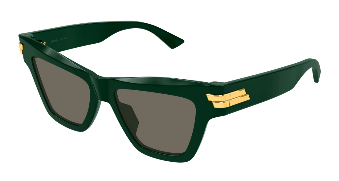 Óculos de sol bottega veneta bv1489s 005 verde cat eye femenino tamanho 53mm - Vista principal