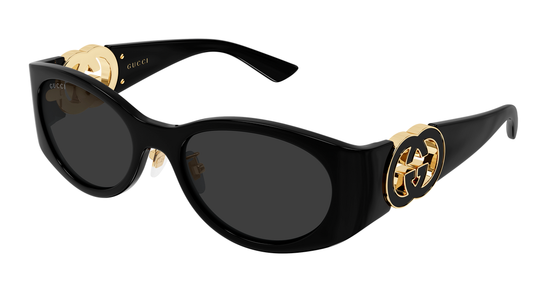 Lunettes de soleil gucci gg2123sa 001 negro round/oval/panthos femenino taille 55mm - Vue principale