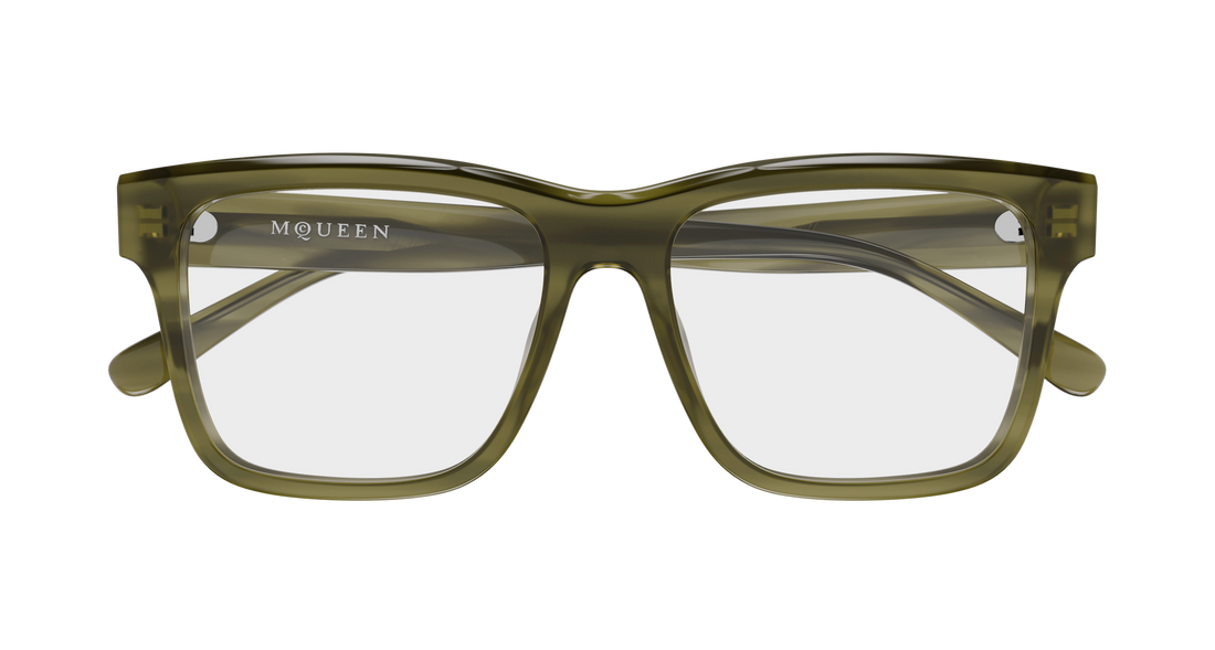 Gafas graduadas alexander mcqueen am0582o 003 havana rectangular / squared unisex talla 54mm - Vista de detalle