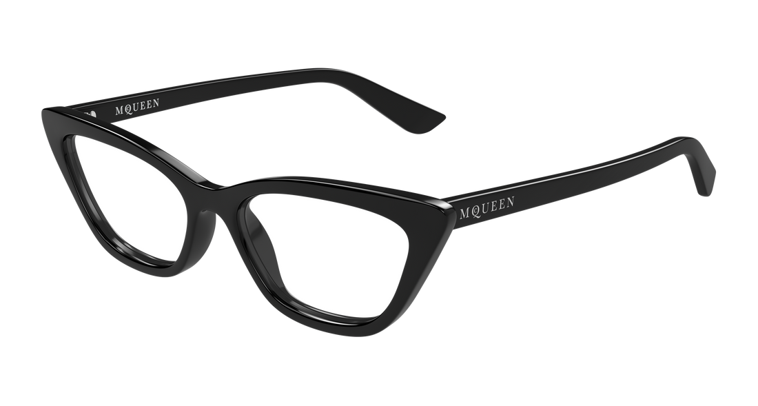 Brillen alexander mcqueen am0560o 001 negro cat eye femenino größe 52mm - Hauptansicht