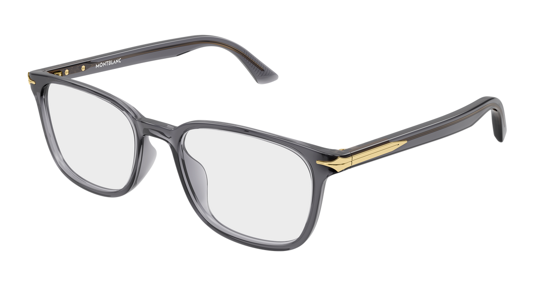 Óculos graduados montblanc mb0519oa 004 gris rectangular / squared masculino tamanho 54mm - Vista principal