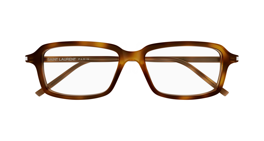Occhiali da vista saint laurent sl 938 opt 002 havana rectangular / squared masculino taglia 53mm - Vista dettagliata