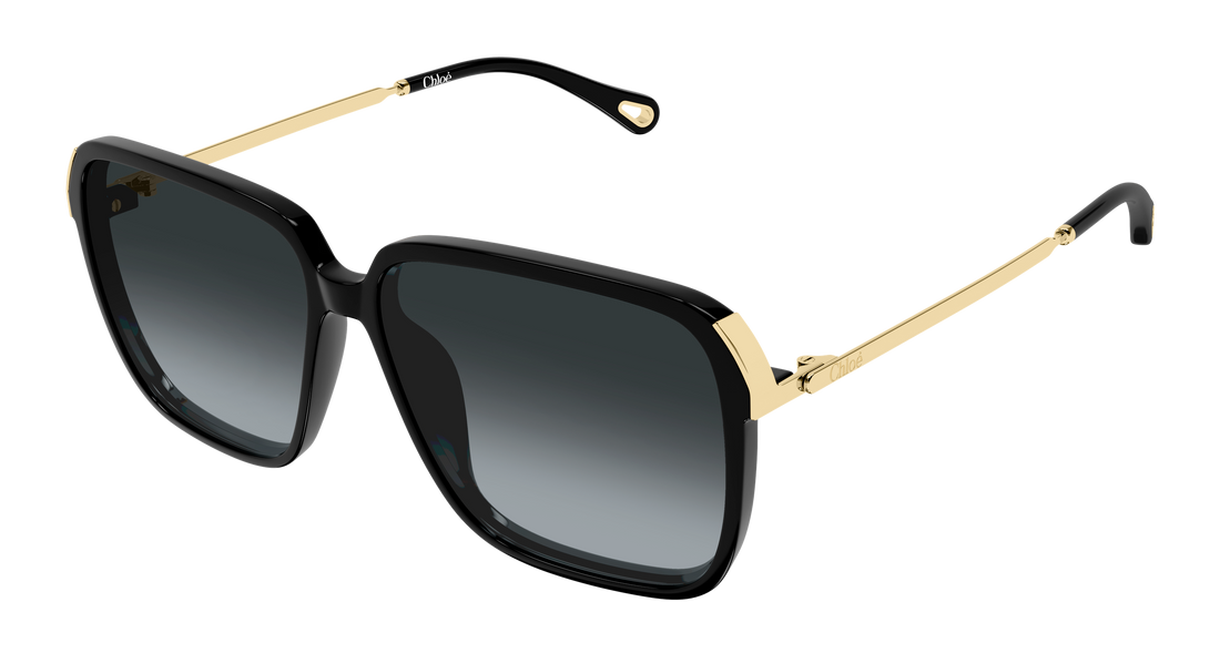 Óculos de sol chloé ch0405s 001 negro rectangular / squared femenino tamanho 59mm - Vista principal