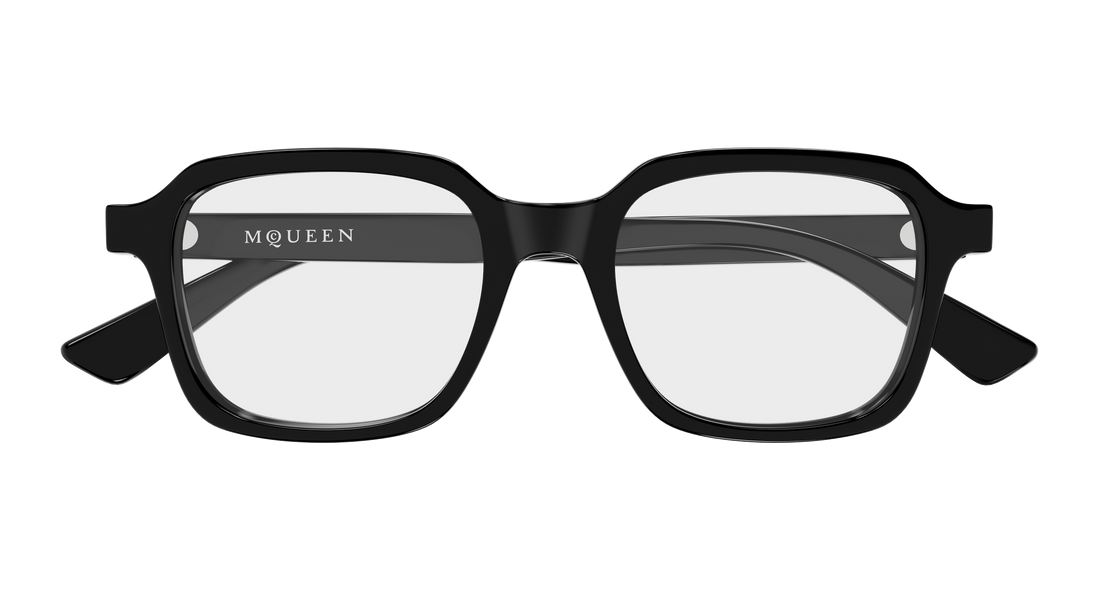 Gafas graduadas alexander mcqueen am0572o 001 negro rectangular / squared unisex talla 50mm - Vista de detalle
