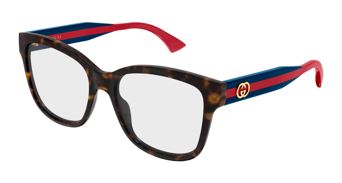 Brillen gucci gg0038onn 003 havana butterfly femenino größe 54mm - Hauptansicht