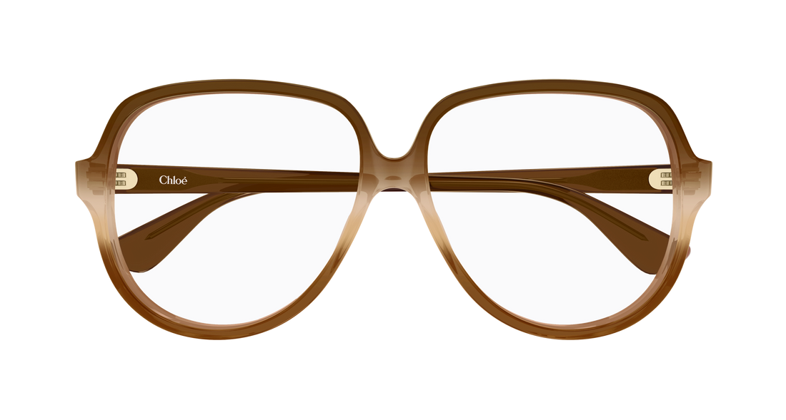 Óculos graduados chloé ch0391o 005 marron rectangular / squared femenino tamanho 59mm - Vista de detalhe
