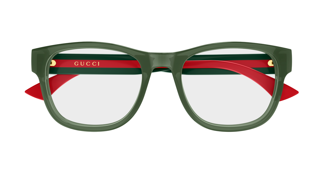 Occhiali da vista gucci gg0004onn 004 verde rectangular / squared masculino taglia 53mm - Vista dettagliata