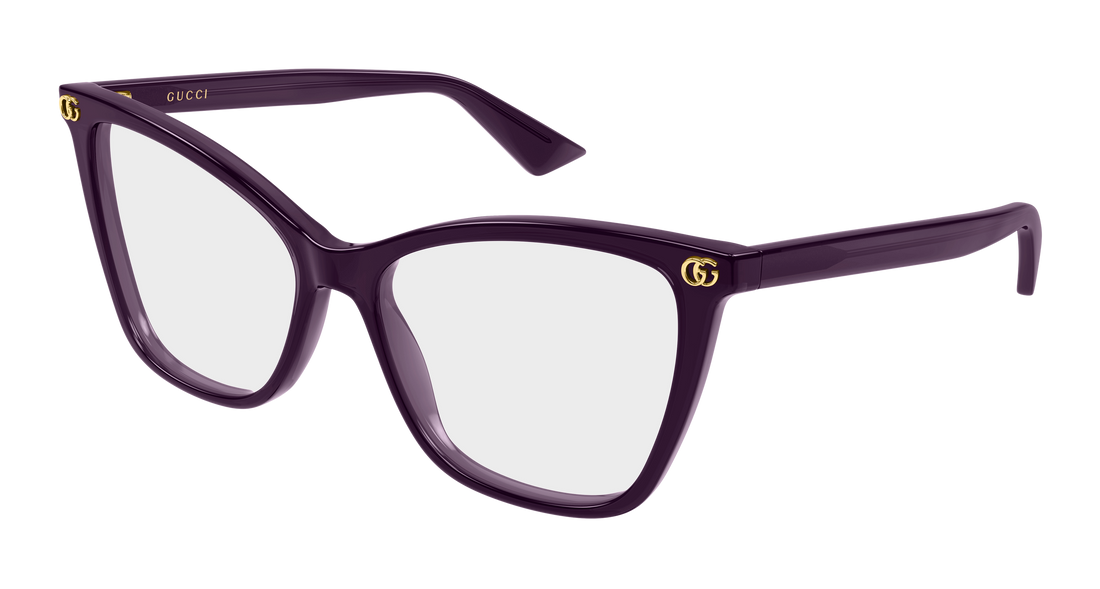 Lunettes de vue gucci gg1817o 007 morado cat eye femenino taille 55mm - Vue principale