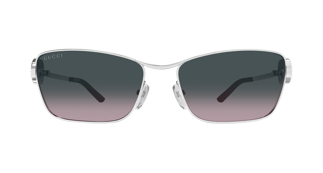 Lunettes de soleil gucci gg2045s 002 plateado cat eye femenino taille 58mm - Vue détaillée
