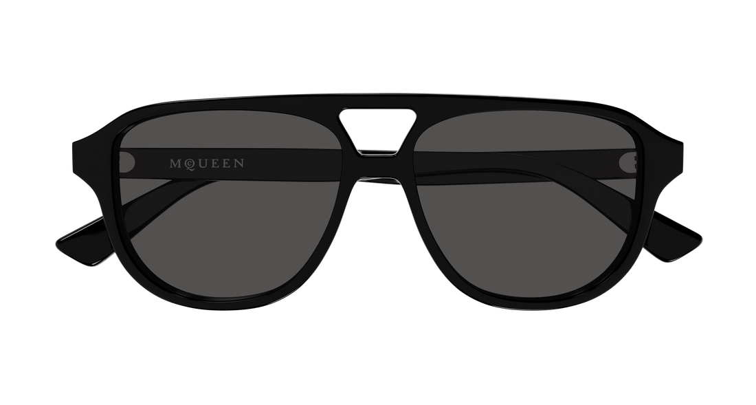 Occhiali da sole alexander mcqueen am0573s 001 negro pilot/navigator unisex taglia 54mm - Vista dettagliata