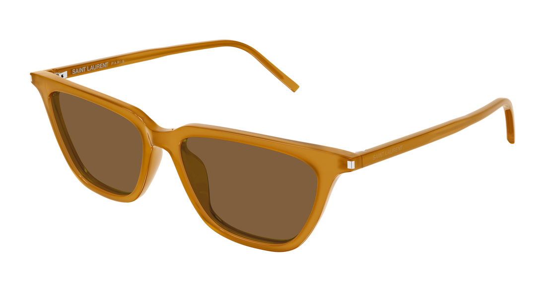 Sunglasses saint laurent sl 889 sulpice thin 004 amarillo cat eye femenino size 53mm - Main view