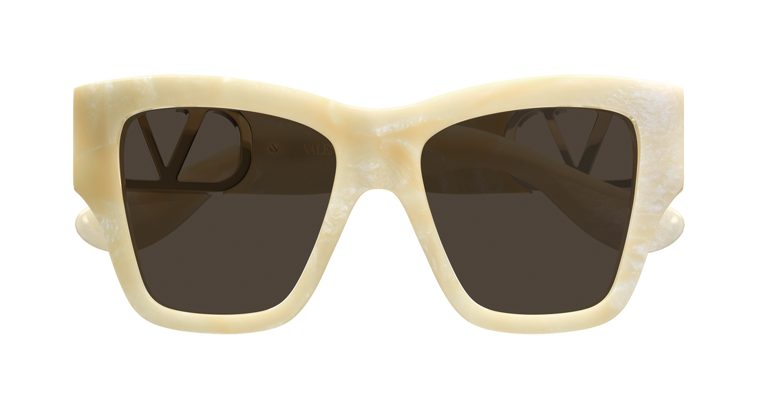 Occhiali da sole valentino vg0052s 004 beige butterfly femenino taglia 53mm - Vista dettagliata