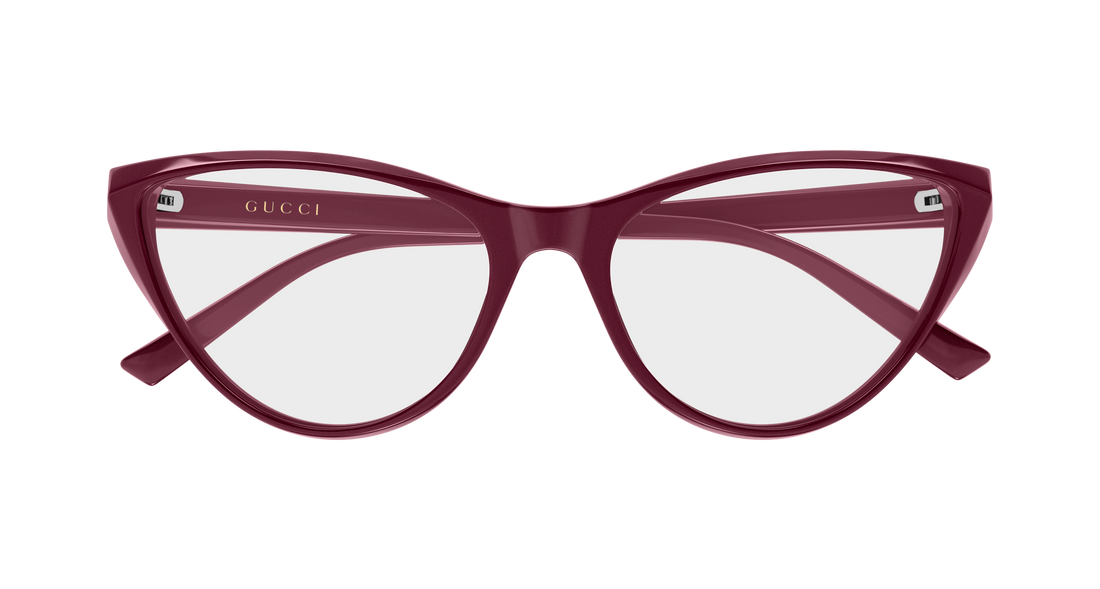 Óculos graduados gucci gg2205o 004 rojo cat eye femenino tamanho 55mm - Vista de detalhe