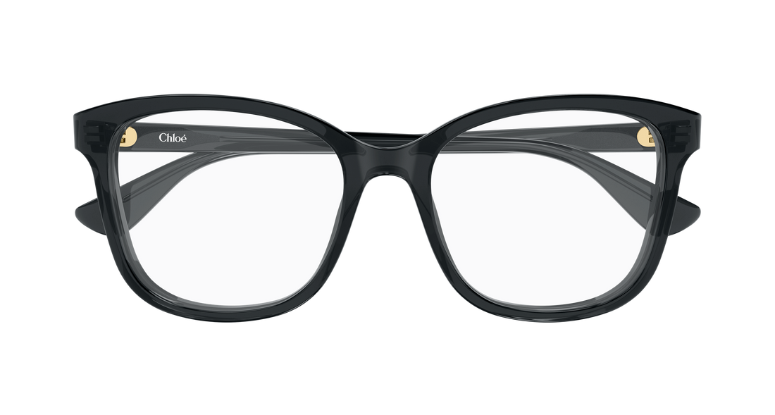 Óculos graduados chloé ch0393o 001 gris cat eye femenino tamanho 54mm - Vista de detalhe