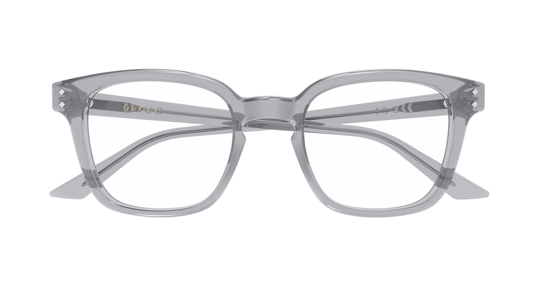 Occhiali da vista gucci gg2132o 011 gris rectangular / squared masculino taglia 55mm - Vista dettagliata