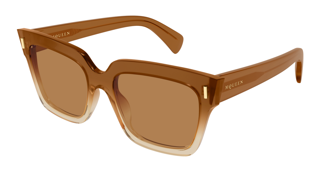 Occhiali da sole alexander mcqueen am0583s 004 marron rectangular / squared femenino taglia 56mm - Vista principale