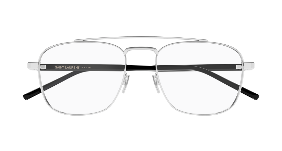 Brillen saint laurent sl 665 opt 002 plateado pilot/navigator unisex größe 56mm - Detailansicht