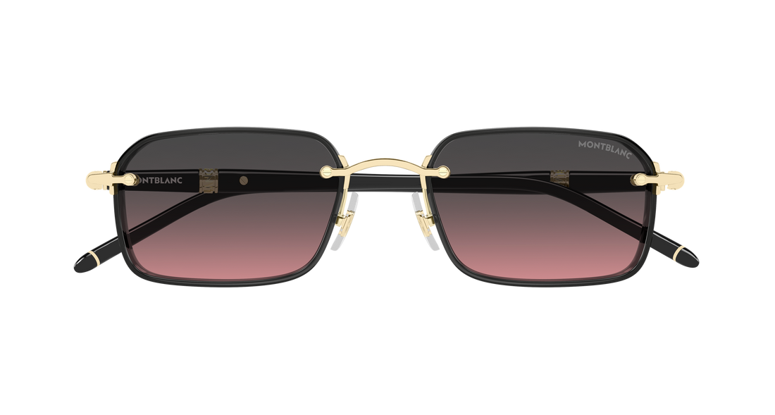 Gafas de sol montblanc mb0483s 003 dorado rectangular / squared masculino talla 54mm - Vista de detalle