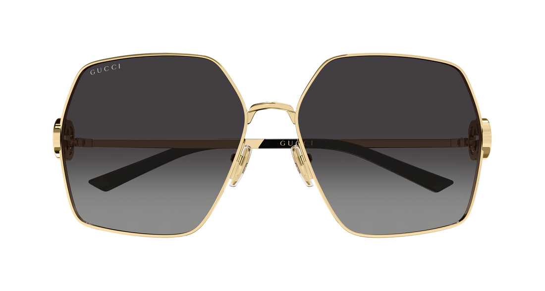 Óculos de sol gucci gg2163s 001 dorado rectangular / squared femenino tamanho 61mm - Vista de detalhe