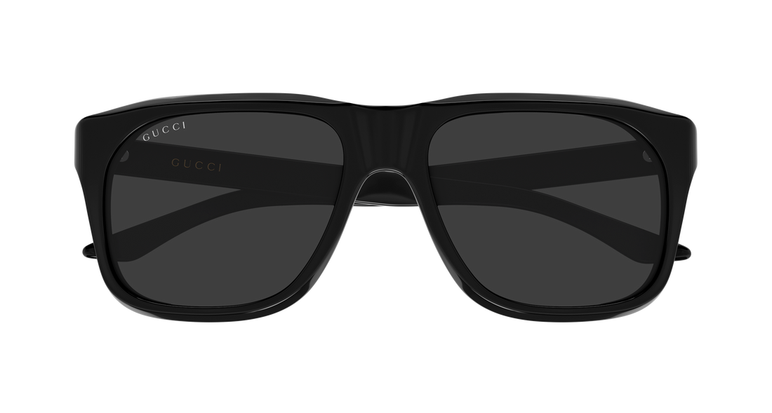 Óculos de sol gucci gg2077s 001 negro rectangular / squared masculino tamanho 55mm - Vista de detalhe