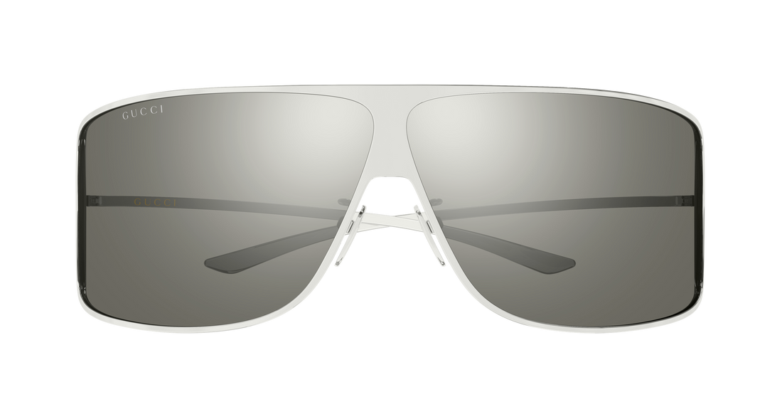 Óculos de sol gucci gg2276s 002 plateado geometrical/directional unisex tamanho 80mm - Vista de detalhe