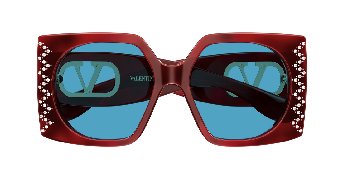 Óculos de sol valentino vg0002s 006 havana rectangular / squared femenino tamanho 55mm - Vista de detalhe