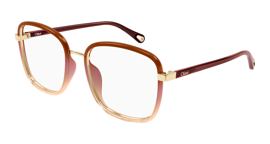 Briller chloé ch0034o 025 rojo rectangular / squared femenino størrelse 53mm - Hovedvisning