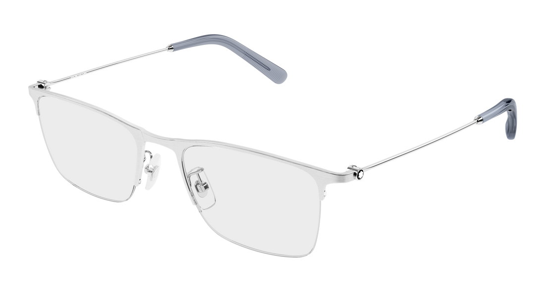 Occhiali da vista montblanc mb0502ol 006 plateado rectangular / squared masculino taglia 55mm - Vista principale
